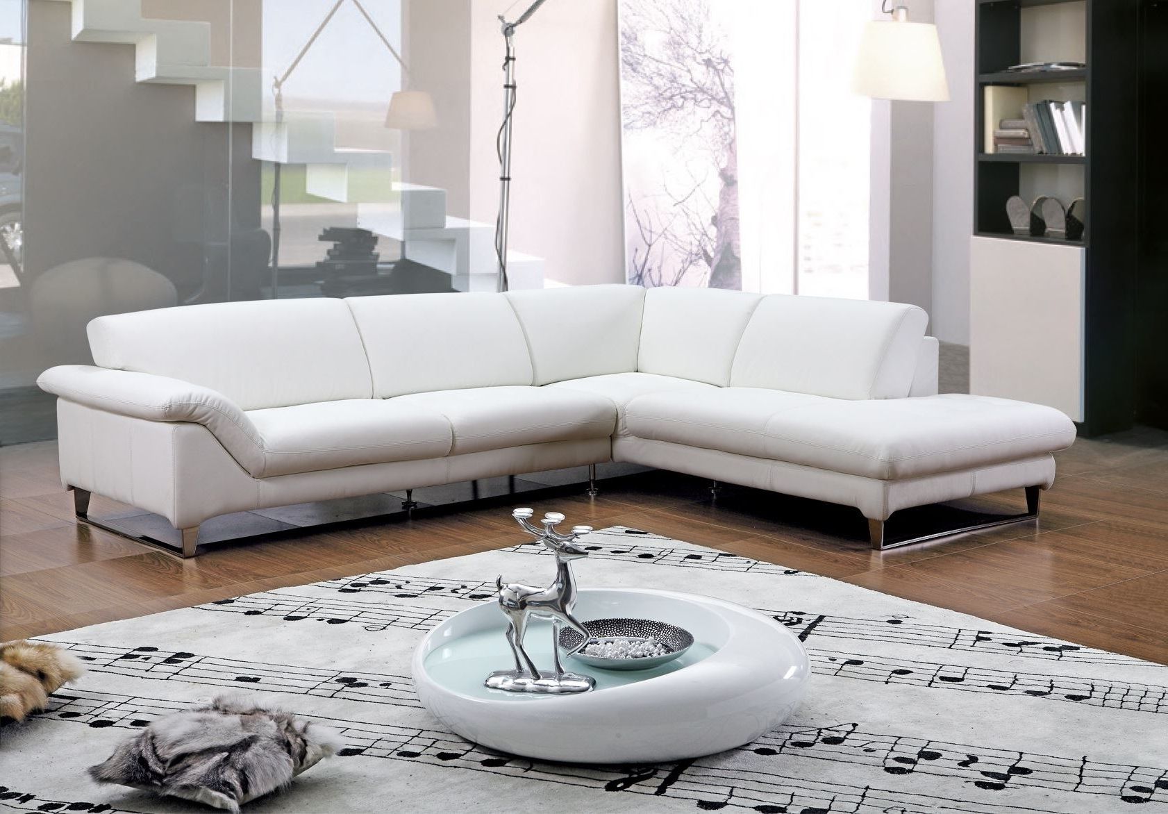 20 Inspirations White Leather Corner Sofas