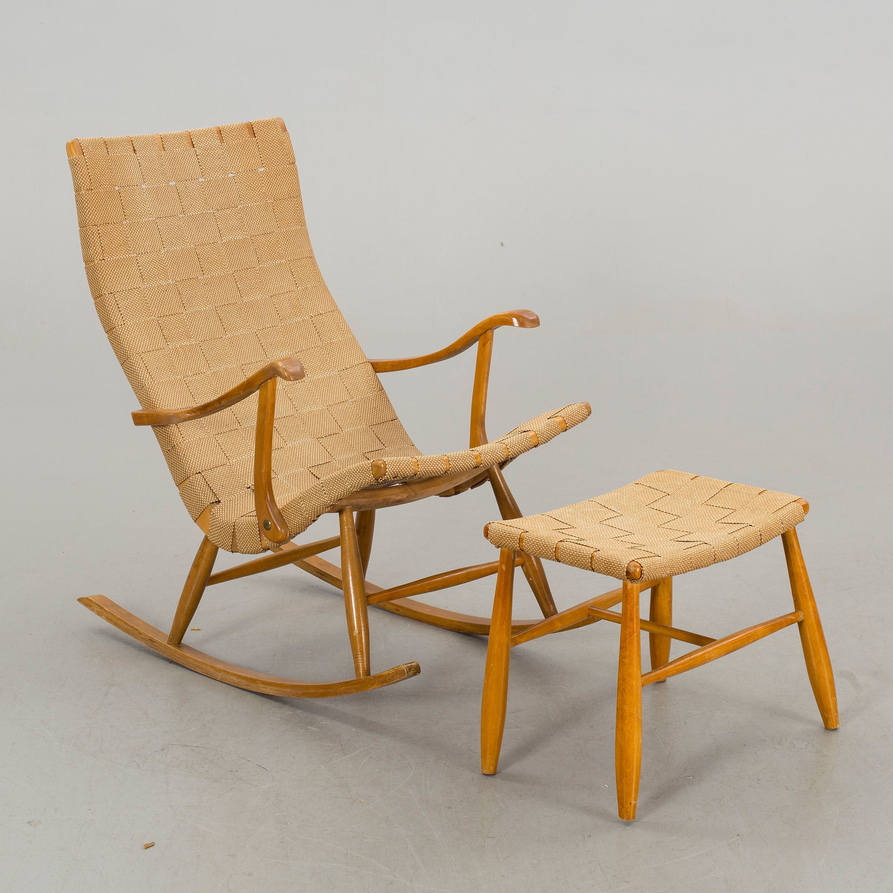 rocking chair with rocking footstool