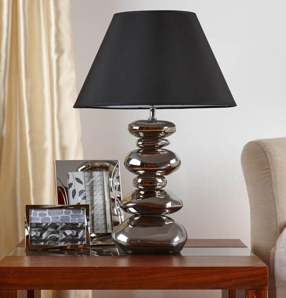 black living room table lamps