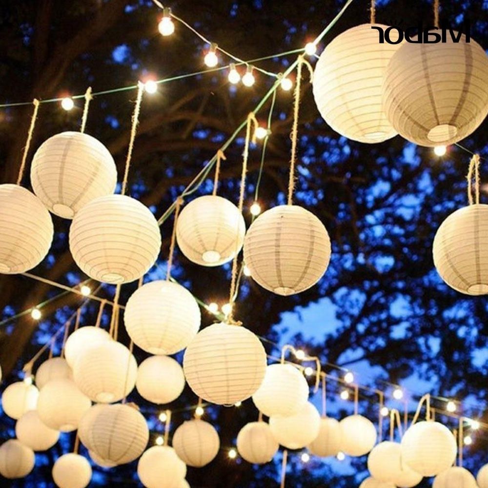 outdoor paper lantern lights